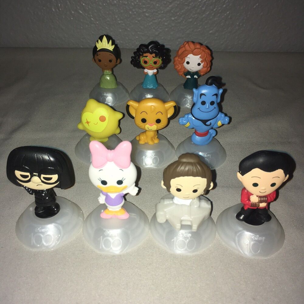 FF Toy McDonald's Disney 100th Anniversary Happy Meal Figures Lot Of 10 Bundle